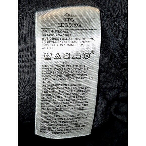 GAP Black Bubble Mixed Media Girlie Day Dress SZ XXL Trending Tik Tok Favorite - Picture 6 of 7